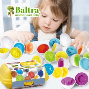 Baltra Montessori Eggs 3D Puzzle Toys for Children Educational Learning Math Toy Kids Color Shape Recognize
