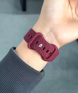 สายซิลิโคนยาง ปั้มลายเสือ สำหรับ สมาทวอช ใช้ได้กับ Smart Watch10 9 8 7 6 5 4 3 2 1 Se Ultra