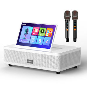 inandon M6 All-in-One Home Karaoke Set - 12.2" Touchscreen Jukebox KTV System with 800W Speaker UHF Mics Bluetooth 650K Online Songs & Plug & Play Family KTV Machine System