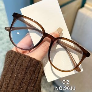 Ultra-Light Retro Tea Brown Blue Light Blocking Glasses Korean Style Large Frame Eyewear