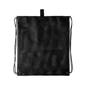 Mesh Drawstring Bag Backpack Black Mesh Bags Heavy Duty Soccer Ball Net Bag Equipment Bag for Gym Beach Swimming Gears