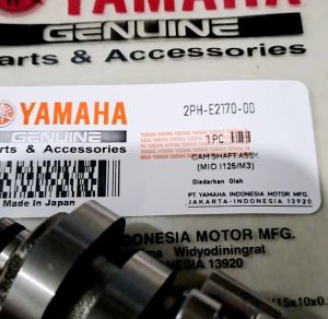 CAMSHAFT ASSEMBLY MIO I125 M3 ASSEMBLE IN JAPAN 2PHE217000 MADE IN INDONESIA GB