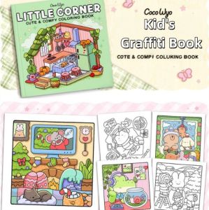 Coloring Book Relaxation Cutie Graffiti Painting Book Educational Doodles Book Cozy Coloring Book