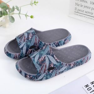 Veblen Slippers Men Non Slip Trendy Korean Style Fashion Outdoor Bathroom Bath One-Word Sandals Thick Sole Shit Feeling