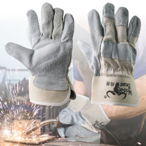 PIAOYU Welding Protective Cowhide Gloves Wear-resistant Heat-resistant Fire-resistant Flower Cowhide Welding Protective Gloves