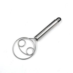 Danish Dough Bread Whisk Stainless Steel Handle Kitchen Baking Tools Pastry Manual Mixer Egg Beater Self Turning Cream Utensils