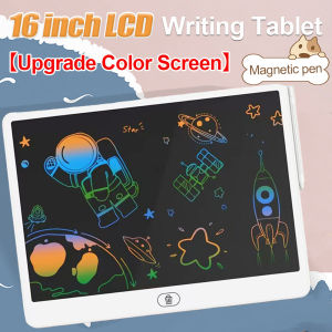 16 Inch LCD Writing Tablet With Pen Color Screen Writing Tablet For Kids Portable Drawing Pad Smart Notebook One Button Erase No blue Light Eye Protection Childrens Painting Writing Board Graffiti Board Toy Parent-child Interaction Long Battery Life Gift