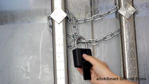 Gembok pagar anti maling gembok sidik jari tahan air dapat menambah 20 sidik jari