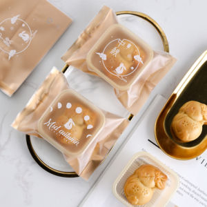 Thickened Transparent Mooncake Packaging Bag Base Tray 50g 80g Ice Skin Individual Mooncake Bag Egg Yolk Paste Seal Bag