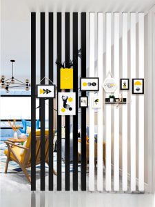 Modern Minimalist Partition Screens Living Room Hallway Decoration Scandinavian Wood Bar Bedroom Solid Wood Grille Vertical Bar Column