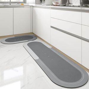 Thảm Nhà Bếp VIKAMA Thấm Hút Nước Và Dầu Nhanh Khô Chống Bám Bẩn Chống Trơn Trượt Trang Trí Nhà Hiện Đại Chất Liệu PVC.