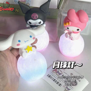 Anime Sanrio Hello Kitty Kuromi Cinnamoroll Night Light Melody Glowing Kid Toy Bedside Lamp Kawaii Cute Kid Birthday Gifts