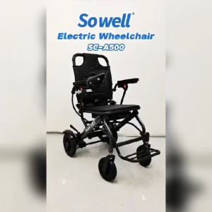 Sowell Super Lightweight Electric Travel Wheelchair With Bluetooth Controller & Premium Seat Upholstery (SC-A500)