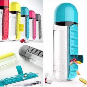Pill Organizer Water Bottle