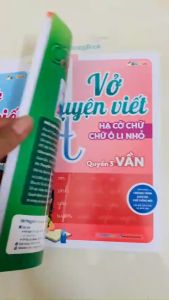 Sách - Vở luyện viết hạ cỡ chữ - chữ ô li nhỏ. Quyển 3: Vần