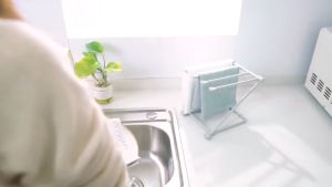 Foldable Kitchen Drying Rack Dish Towel Cup Storage Holder Desktop Hair Band Hair Tie Organizer Rak Pegeringan 收纳架