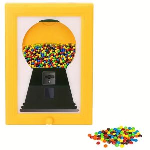 1PC Candy Dispenser Picture Hanging Candy Frame Gumball Machine in A Frame Handy Fast Distribution Candies Nuts Christmas Gifts