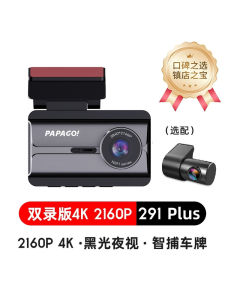 PAPAGO N291Plus 4K Full Color Night Vision Parking Monitoring Car Dash Cam Black Light Enhanced Surveillance Vehicle Recorder
