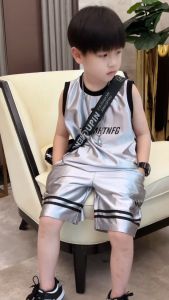 Terno for Boys Active Play: Silky Silver Shine Outfit for 1-5 Years Old