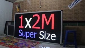 Running Text RGB Videotron Full Colour 100x200Cm Wifi Lan P5 Indooor