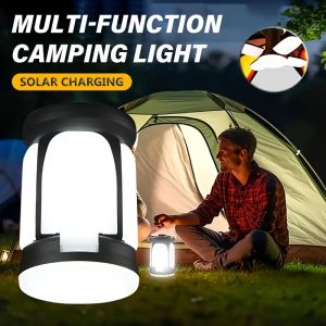 Rechargeable Camping Lantern with Foldable LED Light 3-Mode Portable Tent Lamp for Outdoor Camping Hiking Fishing Emergency