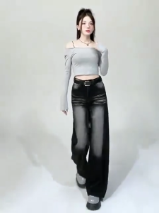 Baggy Jeans Hangover Wanita Celana Kulot Loosepant Gombrong Premium Quality