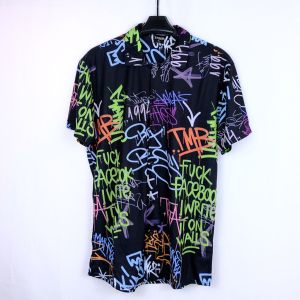 Kemeja Pria/Wanita Lengan Pendek/SPOON/Motif Abstrak Warna Warni