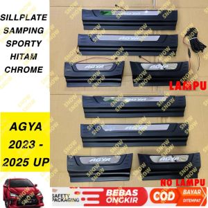Sillplate Samping Agya GR SPORT 2023 2024 2025 2026 Sporty Hitam Lampu LED / Non
