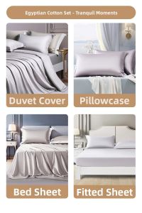 FUANNA (富安娜) | 60s Long Staple Cotton Bed Sheet Duvet Cover with Pillowcases