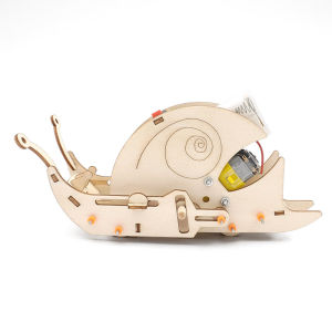 Đồ chơi lắp ghép Ốc Sên Gỗ chạy bằng Pin AA Theo phương pháp giáo dục sáng tạo an toàn cho bé Stem Steam