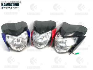 KAWAZONO KAWASAKI ROUSER 135 HEADLIGHT ASSY W/ VISOR  MOTORCYCLE (FREE 1PCS SEATCOVER !!)