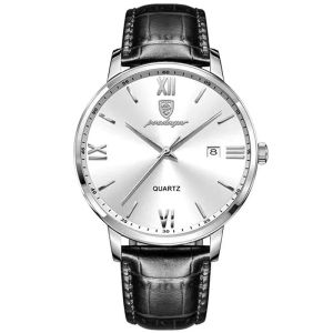 Đồng Hồ Đeo Tay Nam POEDAGAR Cao Cấp Bằng Da Dạ Quang Chống Nước Hiển Thị Ngày Máy Quartz Thời Trang Dành Cho Doanh Nhân Reloj Hombre