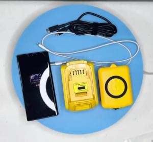 For Milwaukee 18V Li-ion Battery Wireless Phone Charger USB Adapter TYPE-C Port Fast Charging Portable Power Bank
