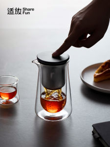 Easy Use Tea Separating Infuser Pot Stainless Steel Magnetic Suction