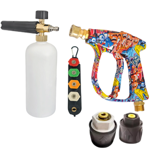4350psi high-pressure water gun beautiful graffiti painting 1L foam spray gun 1/4 quick nozzle set rubber nozzle bracket