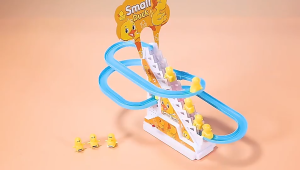 Duck Climbing Stairs Track Toy Musical Education Toy Dyanamic Music and Light Little Duck Climbing Stairs Toy