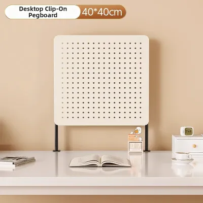 No-Drill Desktop Storage Rack Metal Pegboard
