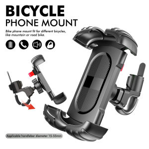 Road Bicycle Phone Mount All-inclusive Shock Absorbing Sponge Safety Lock Buckle 360 Degree Rotation Fit for Different Bicycles