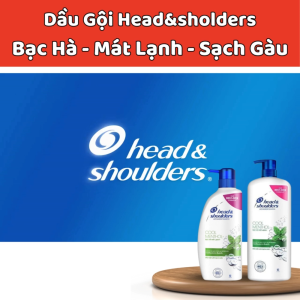 Dầu Gội Head&shoulders Bạc Hà  Cho da đầu mát lạnh sảng khoái  Sạch Gàu .