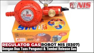 PAKET HEMAT NIS REGULATOR GAS ROBOT + SELANG GAS MOTIF KAYU