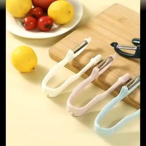 Multifunctional Three In One Peeler Potato Melon And Fruit Peeler Scraper Planer Kitchen Stainless Steel Peeler