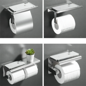 Wall Mounted No-Drill Bathroom Paper Holder