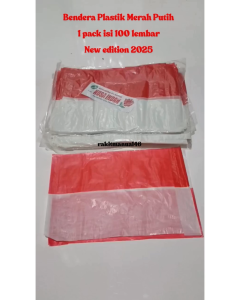 Bendera Plastik Merah Putih 1 Pack Isi 100 Lembar Ready Stock