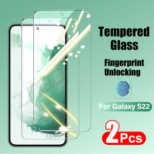 2PCS Tempered Glass For Samsung Galaxy S21 S22 S23 Plus S24 Ultra Screen Protector Fingerprint Unlocking Galaxy S21 S20 FE Glass