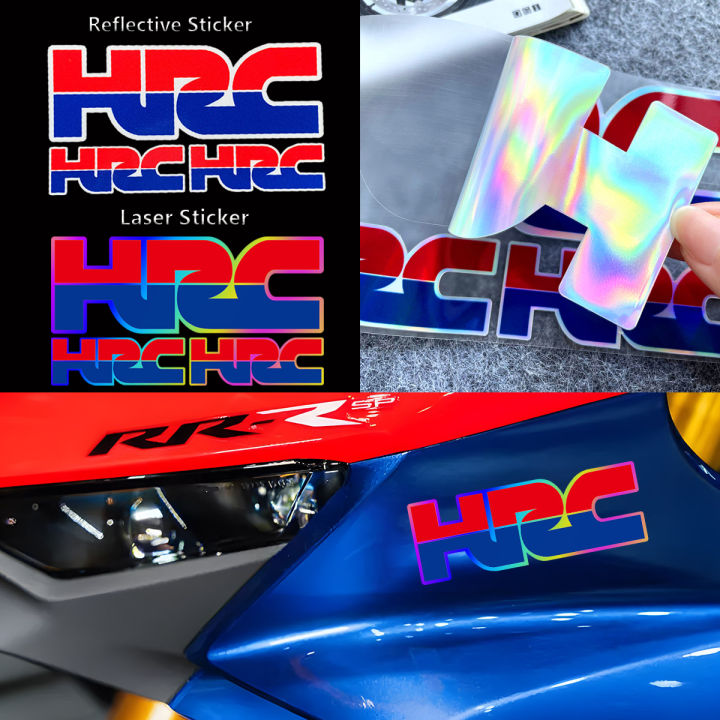 Honda HRC Motorcycle Sticker Reflective/Laser Motorbike Body Decal ...