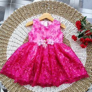 Gaun anak perempuan super brukat 2-3 tahunan