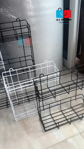 White Coated Bathroom Rack /Kitchen Rack /Multi Purpose rack 2 and 3 Layer Wall Hanging Organizer