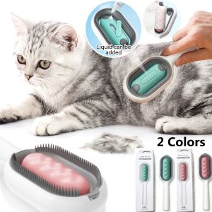 2 in 1 Cat Dog Grooming Comb with Water Tank Double Sided Hair Removal Brush Kitten Pet Supplies Accessories