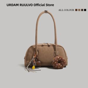 UR | Vintage Suede Boston Bag All-match Shoulder & Underarm Tote | A Great Pick for handbags for ladies Lovers