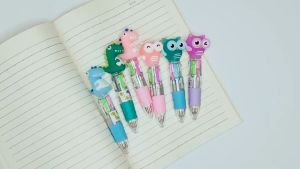 (1PC) Assorted Kawaii 4in1 Mini Multifunctional School Supplies Stationery Ballpen